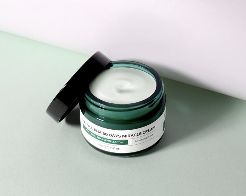 [Australia] - SOME BY MI AHA. BHA. PHA 30 Days Miracle Cream, 60 g, Mild Skin Barrier Cream, Acne-Fighting, for Sensitive Skin, Calming, Cleanse + Protect Skin, Anti-wrinkle, Natural Ingredient, Korean Skin Care 