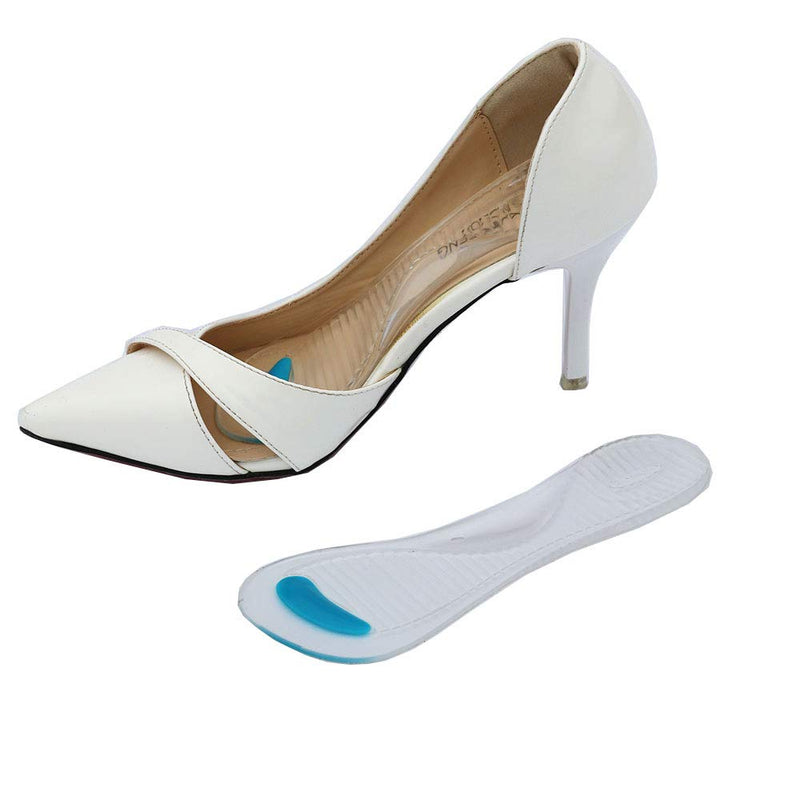[Australia] - High Heel Cushion Inserts Women,Gel Insoles Women Ball of Foot Inserts for Sandals,Silicone Cushion Shoe Insoles,Women Insoles High Arch,Arch Support Shoe Insert Flat Feet Ladies,Pump Inserts Blue+clear-2 Pairs 