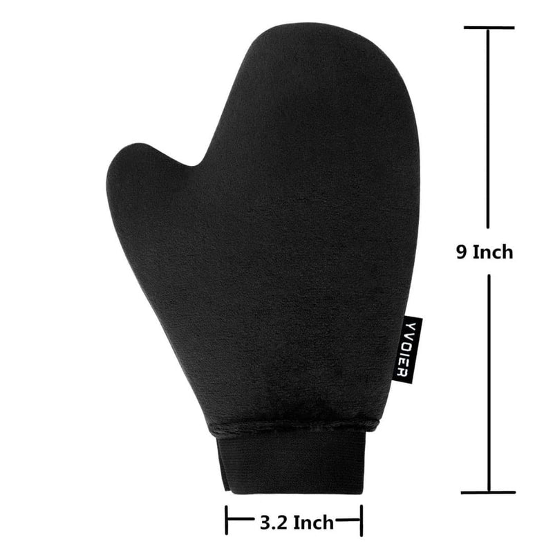 [Australia] - Yvoier Self Tanning Mitt Applicator - Double Sided Fake Tan Mitt Applicator Microfibre Tanning Lotion Applicator Self Tanning Gloves UK PATENT Self Tan Mitt Streak Free Tan for Self Tanners Mousse TanMitt BK 