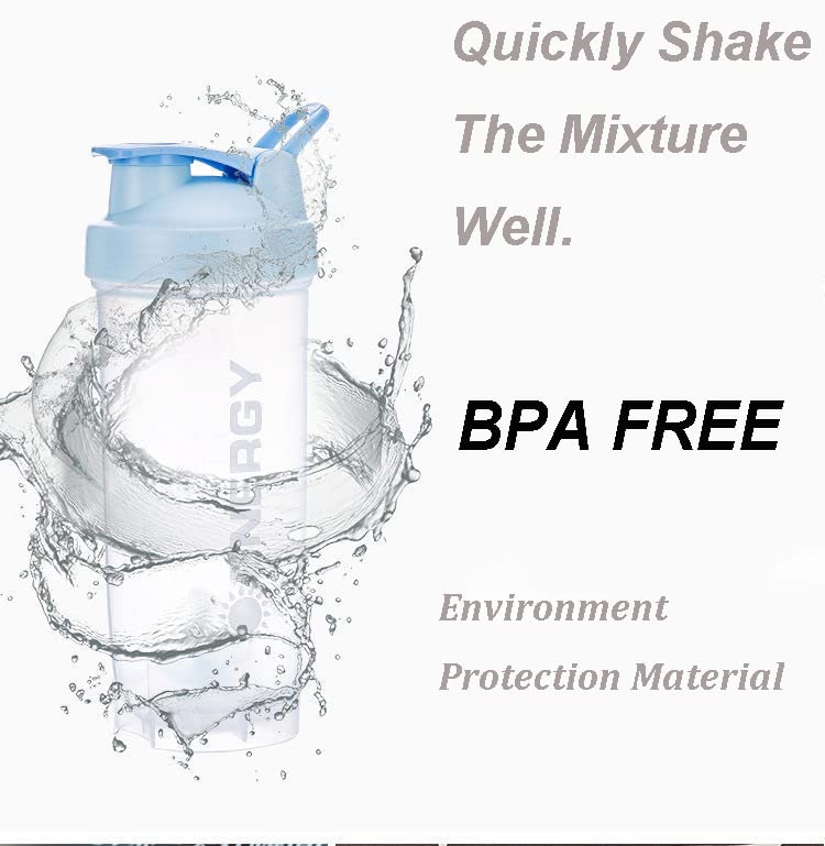 [Australia] - KHAOP 400ML Protein Shaker Cup Protein Shaker Bottle 500ml BPA Free Leakproof Portable for Sports Supplements Shakes With Steel Mixing Ball for Protein Shakes Dishwasher Safe (Grey) Grey 