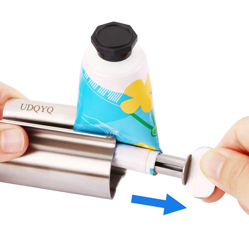 [Australia] - Toothpaste Squeezer - Metal Tube Squeezer Stainless Steel Tube Wringer UDQYQ Toothpaste seat Holder Stand (3 Pack) (Silver) Silver 