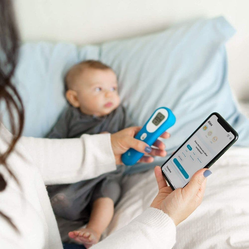 [Australia] - Kinsa QuickScan Non-Contact Smart Forehead Thermometer & App - Pairs with Smartphone to Track Family Health & Get Illness Guidance - Contactless, No Touch Thermometer FDA Cleared Adults & Kids 