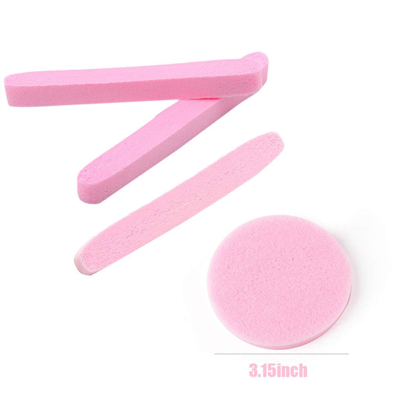 [Australia] - Facial Sponges Compressed,Face Cleansing Sponge,Beauty Makeup Removal Round Facial Wash Pads Cosmetic Exfoliating for Women (60 Pcs, Pink) 60 Pcs 