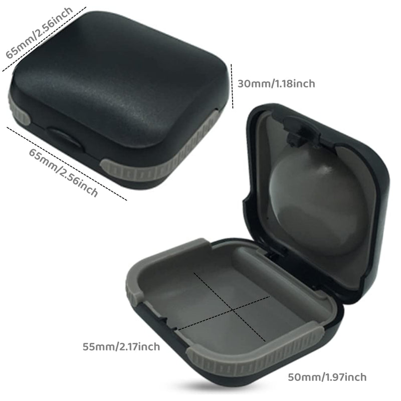 [Australia] - 2 Pack Hearing Aid Cases Portable Hearing Aid Box Waterproof Compact Sturdy Storage Box Hearing Aid Protector for Hearing Aids Protective 