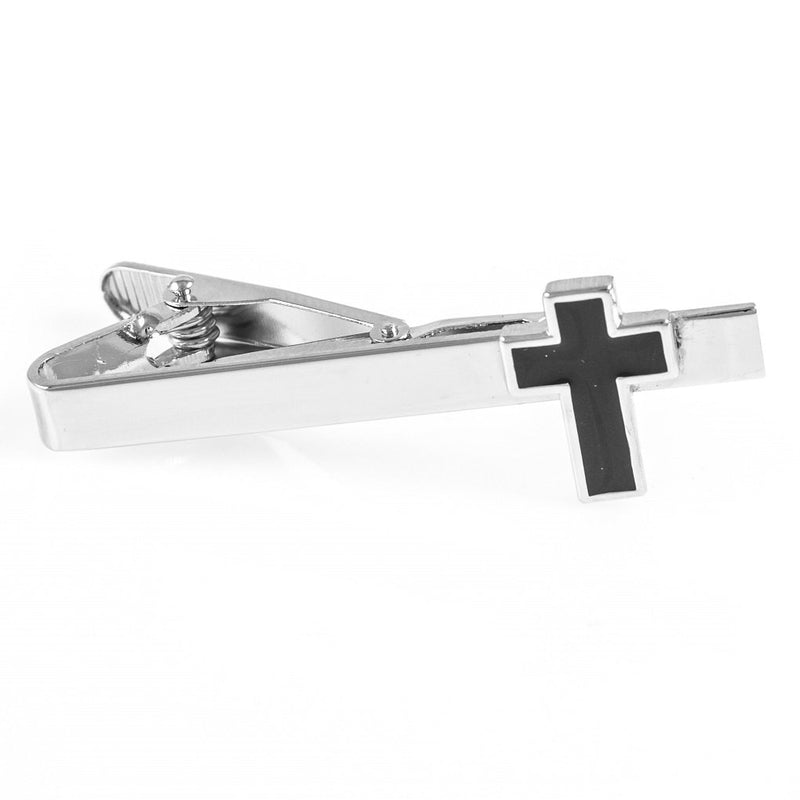 [Australia] - MRCUFF Cross Cufflinks Christian Pair of Cufflinks & Tie Bar Clip with Presentation Gift Box & Polishing Cloth 