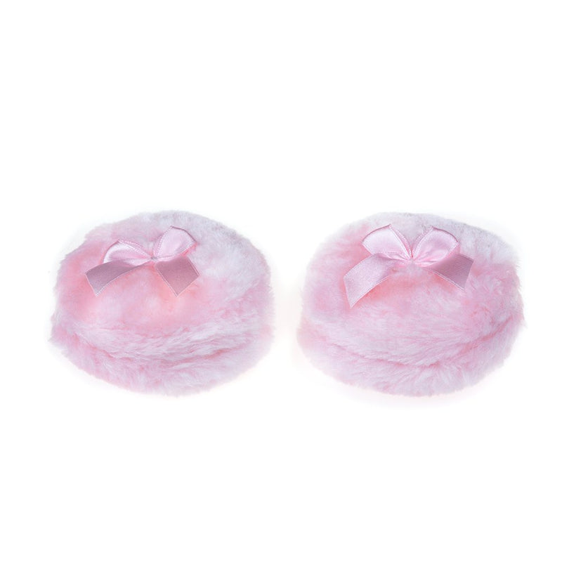 [Australia] - 4 Pcs Pink Powder Puffs For Body Washable Soft Cosmetic Dusting Powder Puff, 3.93 x 1.18 Inch 