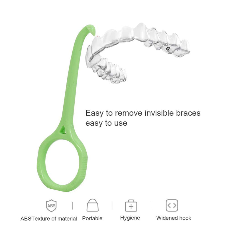 [Australia] - Angzhili 5 Pack Clear Aligner Removal Tool,Remover for Invisible Brace Tooth Cleaning Oral Care (White, Yellow, Pink, Green, Blue) 
