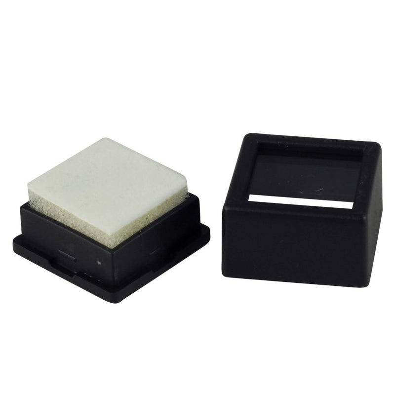 [Australia] - 12 Gem Jars - Black Square Glass Top with 2-sided Foam Insert Gemstones Jewelry Display 