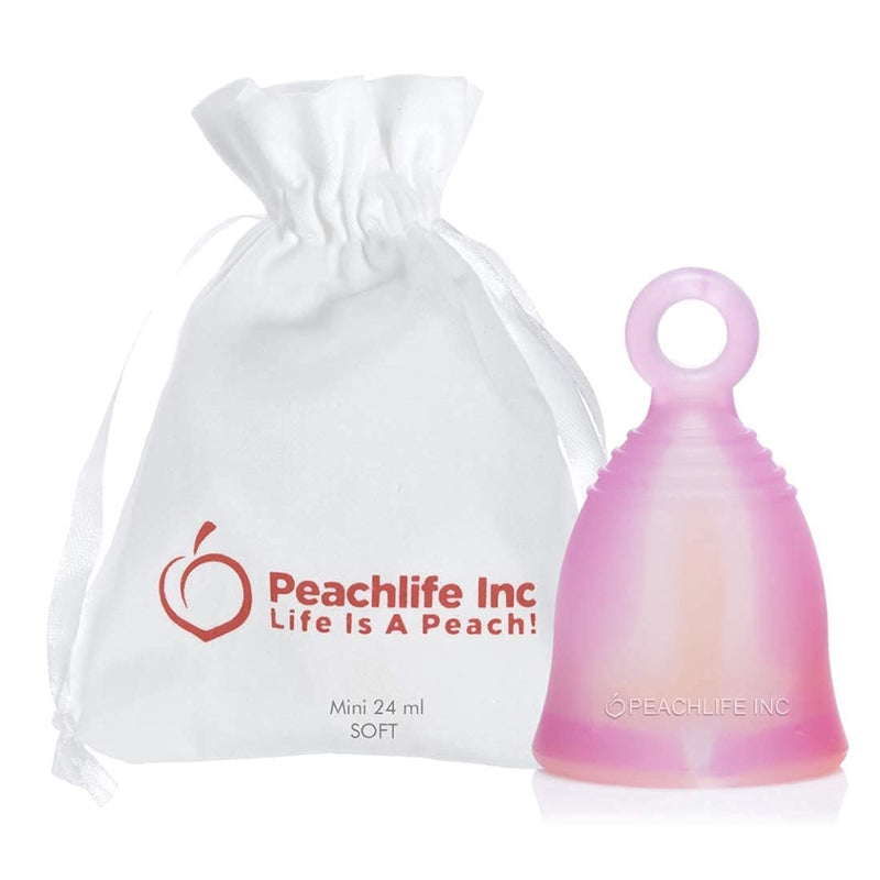[Australia] - Peachlife Boric Acid Suppositories and Small Soft Menstrual Cup with Ring Pull 