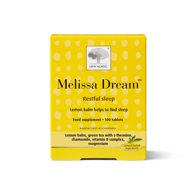 [Australia] - New Nordic Melissa Dream Herbal Sleeping Tablets 100 Pack - Natural Insomnia Relief - Natural Sleep Aid Tablets - Vegan Herbal Sleeping Tablets For Adults 
