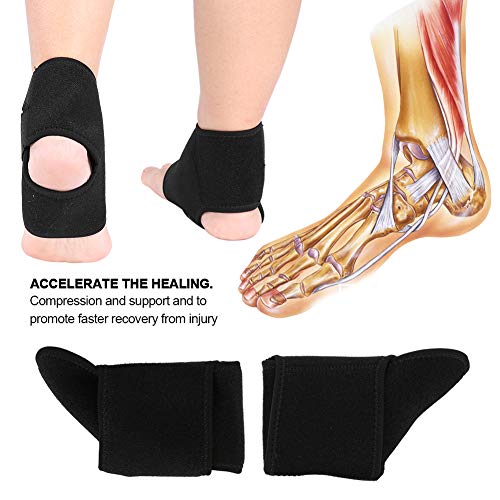 [Australia] - 1 Pair Ankle Brace, Breathable Compression Sleeve Elastic Foot Guard Sprains Injury Wrap Strap for Sports, Pain Relief, Injury Recovery, Heel Spurs and Flat Feet Black Suitable for All Size 