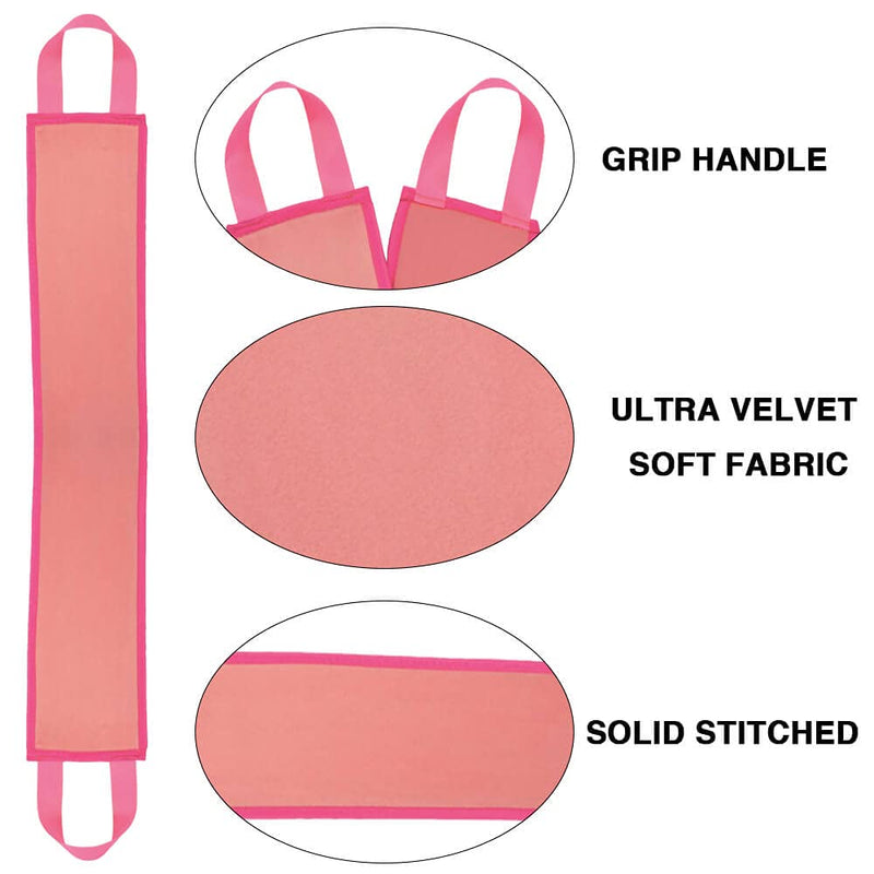 [Australia] - 4Pack Self Tanning Mitt Applicator Kit Set, with Self Tanner Mitt, Lotion Applicator for Back, Exfoliating Glove, Face Brush for Fake Bake Sunless Tan (Pink) Pink 