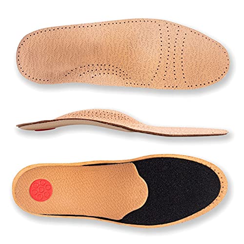 [Australia] - Leather Shoe Insoles with Orthotic Footbed I Insoles with Arch Support and Heel Cushion for Men and Women (UK 9 / 43 EU) 9 UK / 43 EU / 29 cm 