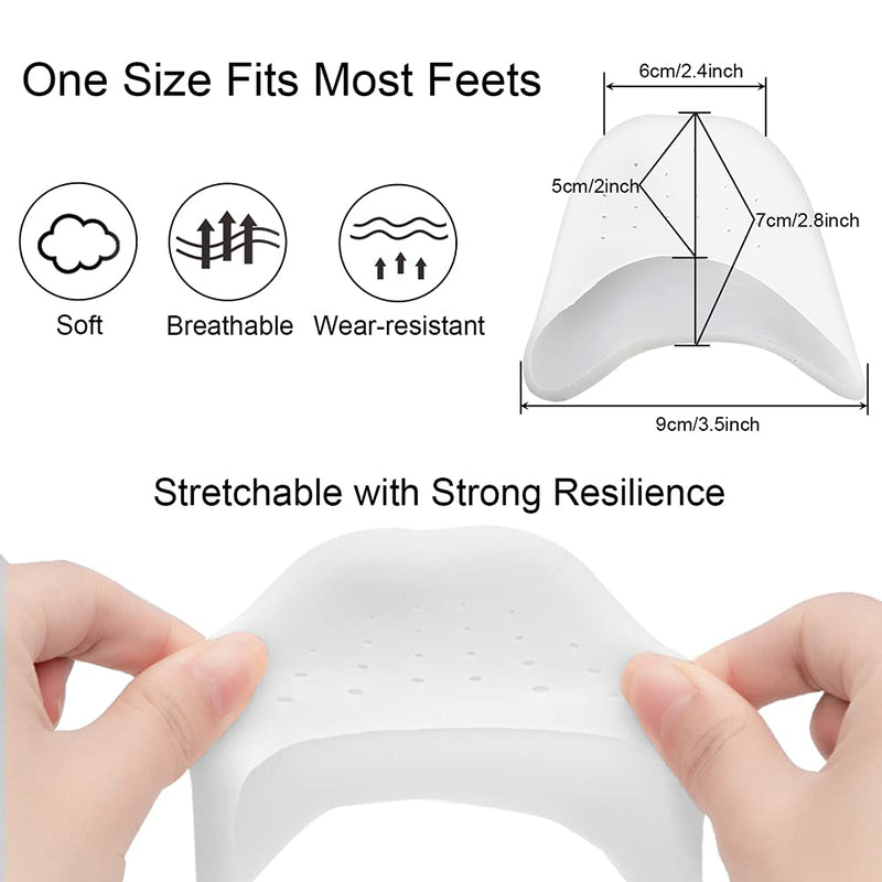 [Australia] - Silicone Gel Toe Caps Soft Ballet Pointe Dance Athlete Shoe Toe Pads Toe Protector with Breathable Hole 2 Pairs(Toe Protector) 