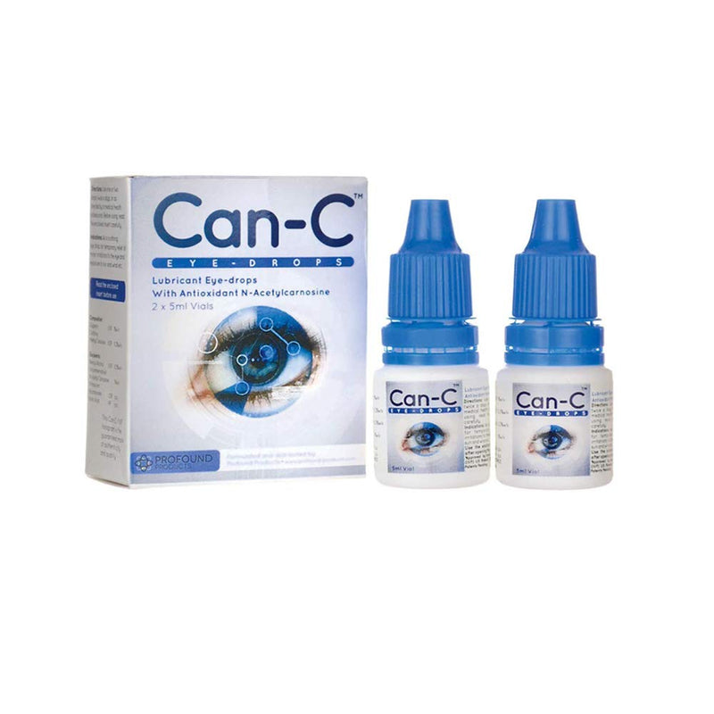 [Australia] - Can-C Eye Drops 5 ml, 2 Count - Eyedrops Natural Ointment Treatment for Animals and Humans Vision Opthalmic Solution - Eye Products - with #1 in Service Wallet Tissues 