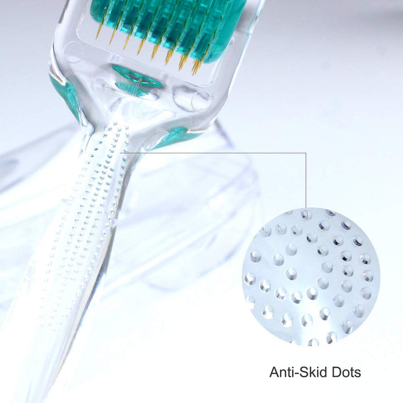 [Australia] - Aufgeld AG192 Titanium Diamond Shaped Individual Microneedle Derma Roller Skin Care for Face Facial Wrinkles Hair Loss Regrowth Stretch Marks Micro Needles Microneedling Needling Kit with Case 0.25mm 