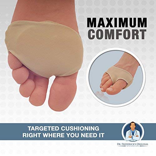 [Australia] - Dr. Frederick's Original Gel Pad Metatarsal Sleeves - 2 Pieces Metatarsal Pads for Forefoot Pain - Metatarsalgia, Morton's Neuroma, Plantar Warts, Corns and Sesamoiditis - Small | W4.5-6.5 