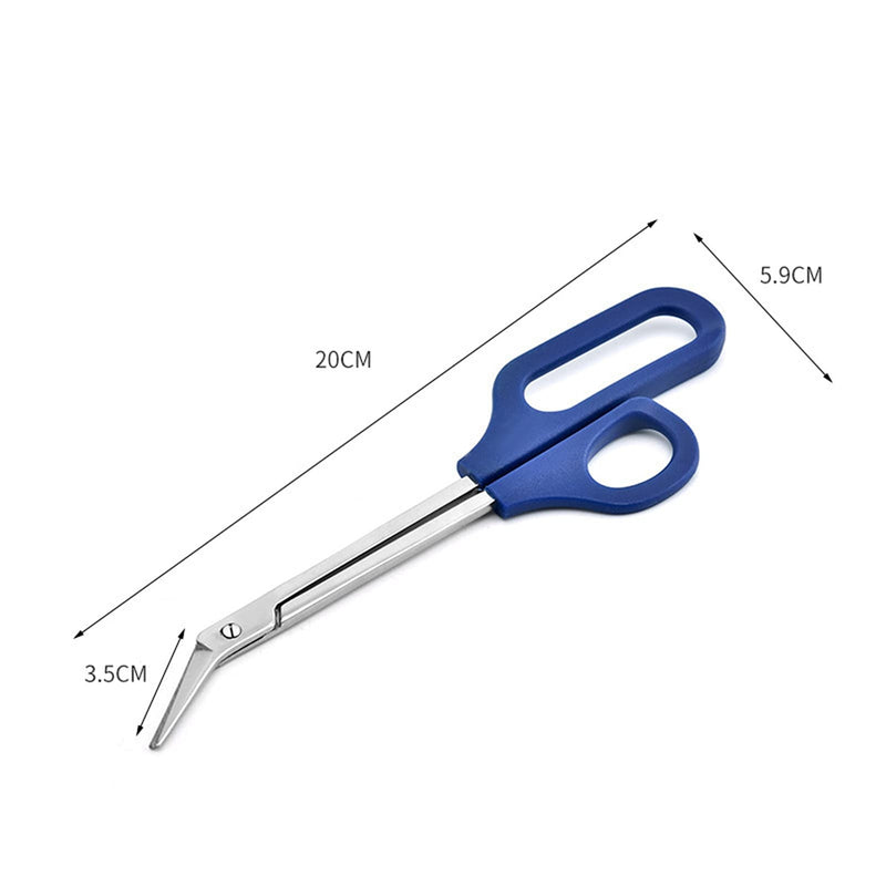 [Australia] - Long Handled Nail Scissors Clippers, Cuticle Pushers Perfect for Thick Toe Nails Easy Reach Handle Unique Design Ergonomic Ingrown Toenail File 