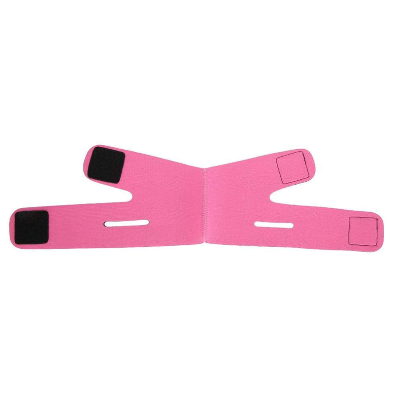 [Australia] - GOTOTOP Face Facial Slimming Belt Bandage Strap, V-Shaped Lifting Facial Thinning Belt, Double Chin Reducer Chin Up Belt Facial Firming Skin, Preventing Facial Sagging And Aging Rose red 