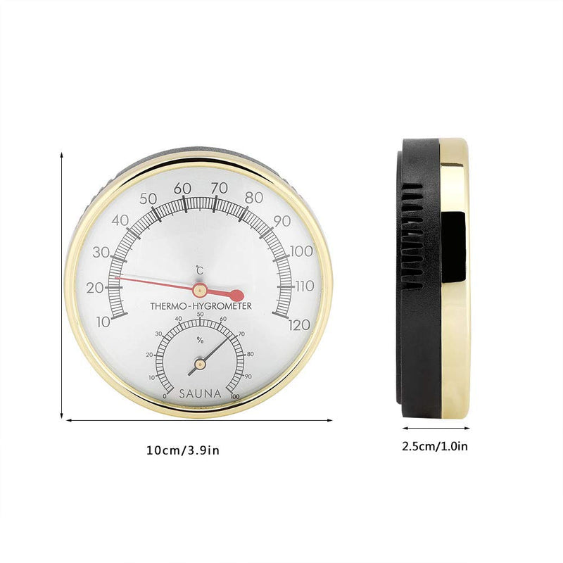 [Australia] - Sauna Thermometer Celsius Haofy Temperature Hygrometer Sauna Thermometersauna Metal Dial Sauna ToolsBeautiful and Practical 