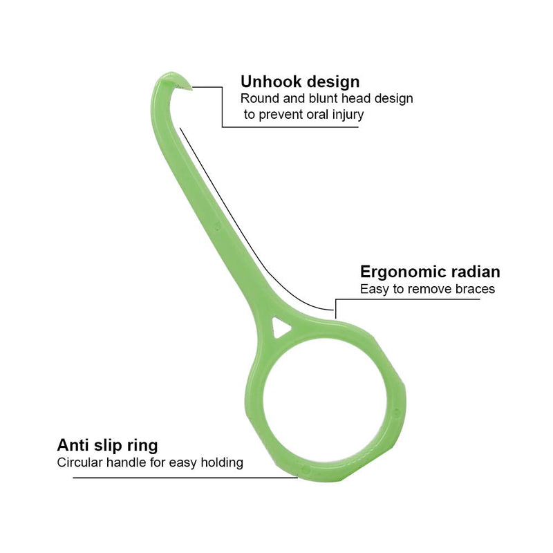 [Australia] - Angzhili 5 Pack Clear Aligner Removal Tool,Remover for Invisible Brace Tooth Cleaning Oral Care (White, Yellow, Pink, Green, Blue) 