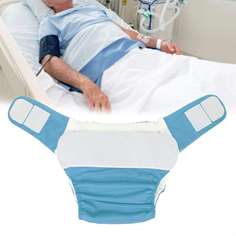 [Australia] - Adult Cloth Diaper, Waterproof & Reusable Elderly Incontinence Protection Nappies Underwear with Maximum Absorbency for Men or Women, Waist: 19.7-49.9inch(Blue) Blue 