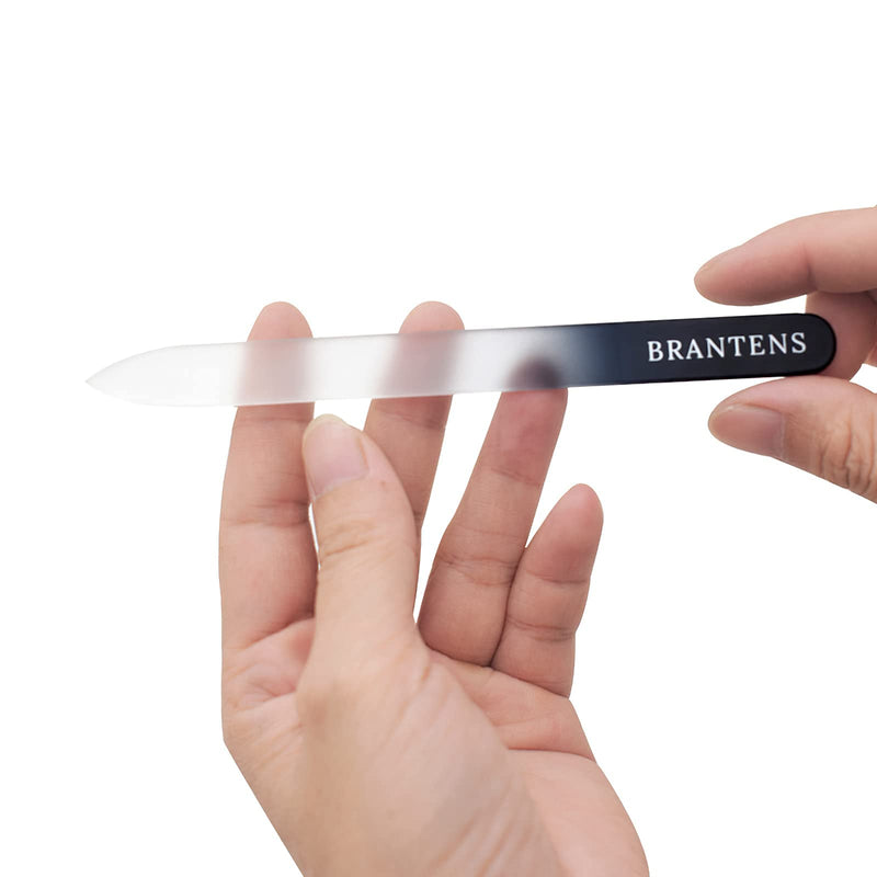 [Australia] - Brantens Crystal Nail File With Case - Crystal Nail File For Natural Nails, Washable and Helps Shape Nails, With Protective Carrying Case For Easy Travel 