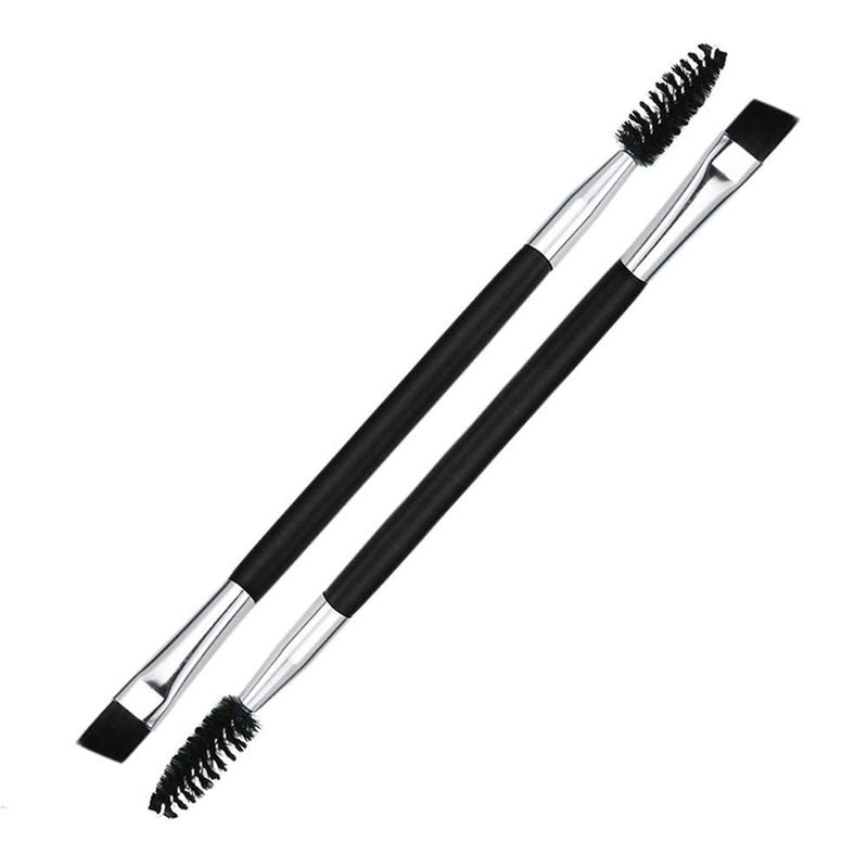 [Australia] - AKOAK 3 Pcs Double-headed Eyebrow Brush, Eyelash Brush, One Side Bevel Eyebrow Powder Brush and the Other Spiral Brush Beauty Tool Makeup Brush, Suitable for Eye Makeup 