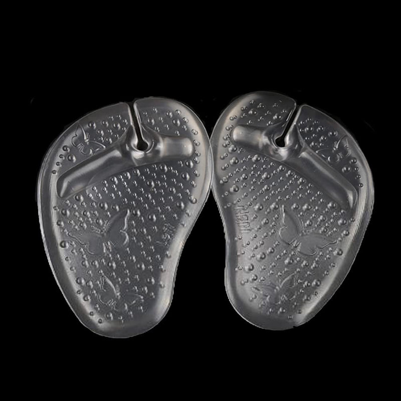 [Australia] - 3 Pairs Forefoot Pad Toe Protectors Transparent Butterfly Pattern Forefoot Cushion Inserts Antislip Shoes Grip Pads Clip-on Inserts Forefoot Cushions Pad 