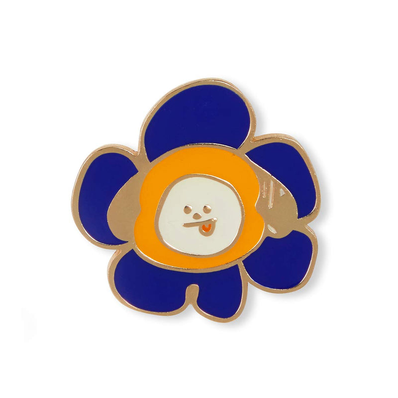 [Australia] - BT21 Flower Collection Character Cute Enamel Lapel Pins Brooch Badge for Backpacks CHIMMY 