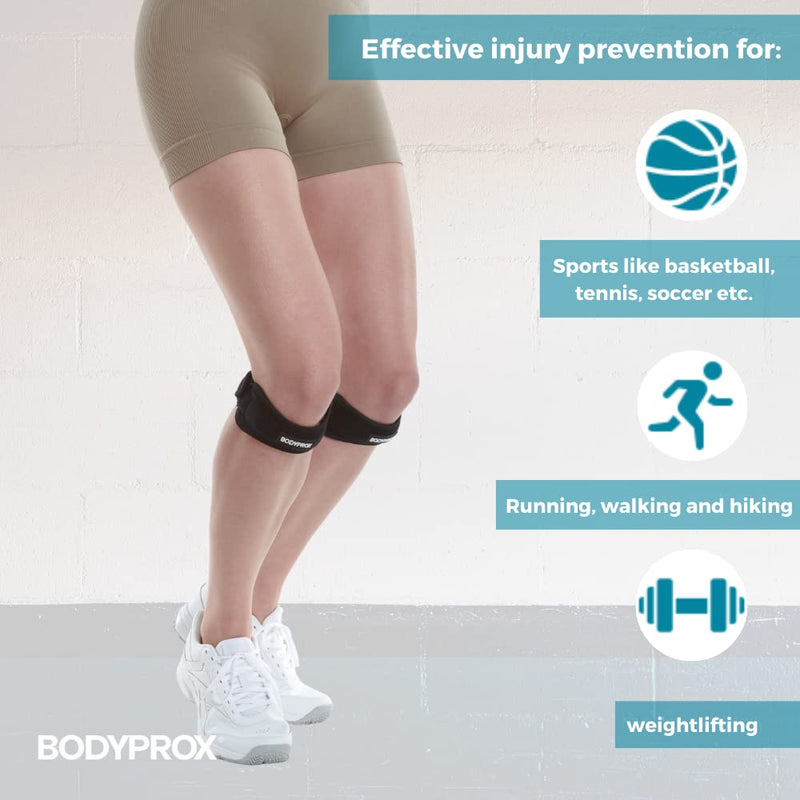 [Australia] - Patella Tendon Knee Strap 2 Pack, Knee Pain Relief Support Brace For Hiking, Soccer, Basketball, Running, Jumpers Knee, Tennis, Tendonitis, Volleyball & Squats 