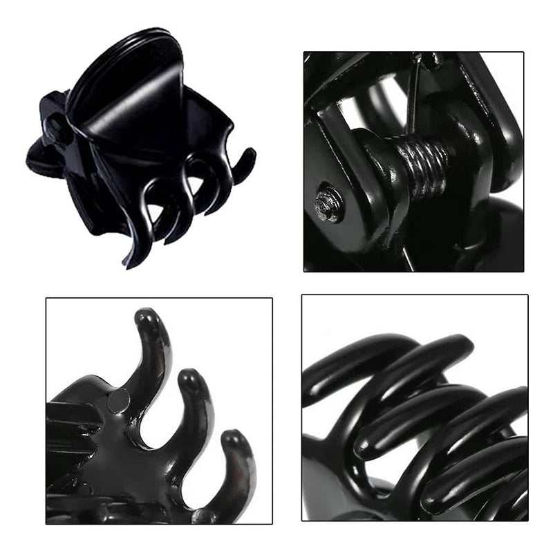 [Australia] - 24 Pcs Mini Hair Clips, Hair Claws Pins Clamps Hair Accessories Clips Small Micro Hair Jaw Clips for Women Girl's Hair（Black） Black 