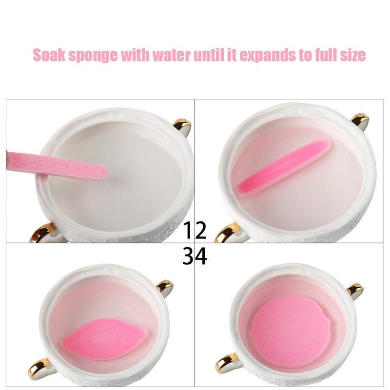 [Australia] - Facial Sponges Compressed,Face Cleansing Sponge,Beauty Makeup Removal Round Facial Wash Pads Cosmetic Exfoliating for Women (60 Pcs, Pink) 60 Pcs 