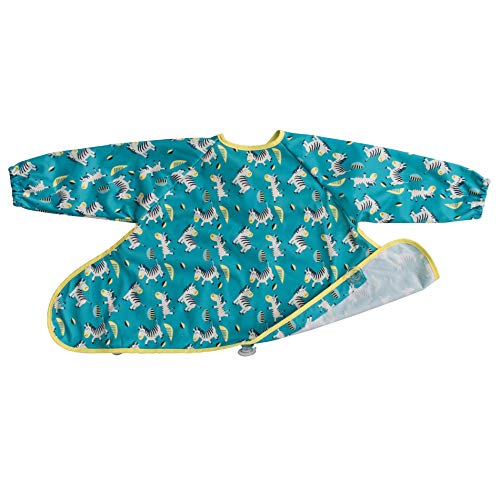 [Australia] - Tidy Tot Weaning Bib Long Sleeves Waterproof Coverall Bib Cover & Catch Dancing Zebras 