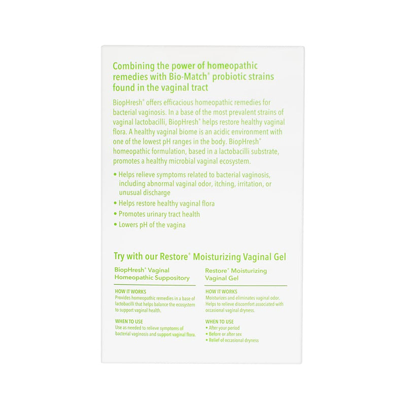 [Australia] - Good Clean Love BiopHresh Vaginal Homeopathic Suppository, Bacterial Vaginosis Treatment for Women, Relieves Itching & Irritation, Promotes Urinary Tract Health, 10 Capsules 