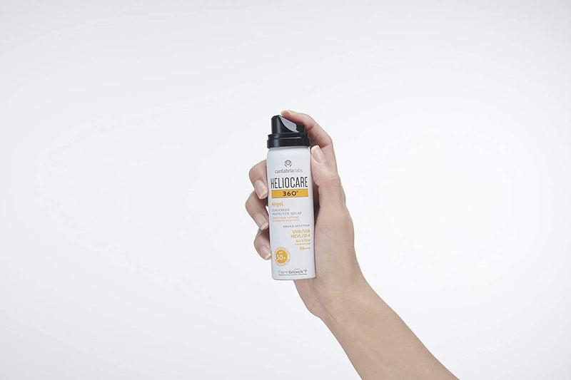 [Australia] - Heliocare 360 Airgel SPF50+ 60ml | Mousse Sunscreen for Face & Neck | UVA UVB Visible Light Infrared-A Anti-Ageing Sun Protection | Suits All Skin Types | Matte Finish | Supercharged with Antioxidants 