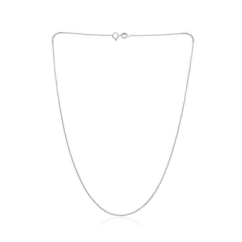 [Australia] - Sea of Ice Sterling Silver 1mm Diamond-Cut Spiga Wheat Chain Necklace for Women, Size 14" - 36" Italy 30.0 Inches 