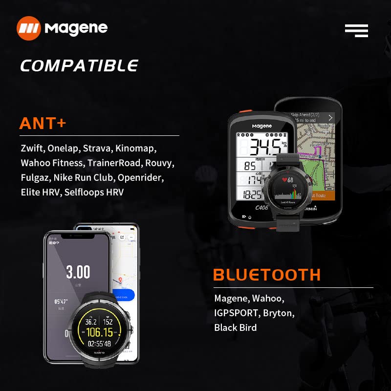 [Australia] - Magene H64 Heart Rate Monitor, Heart Rate Sensor Chest Strap, Protocol ANT+/Bluetooth, Compatible with iOS/Android APPs New H64 