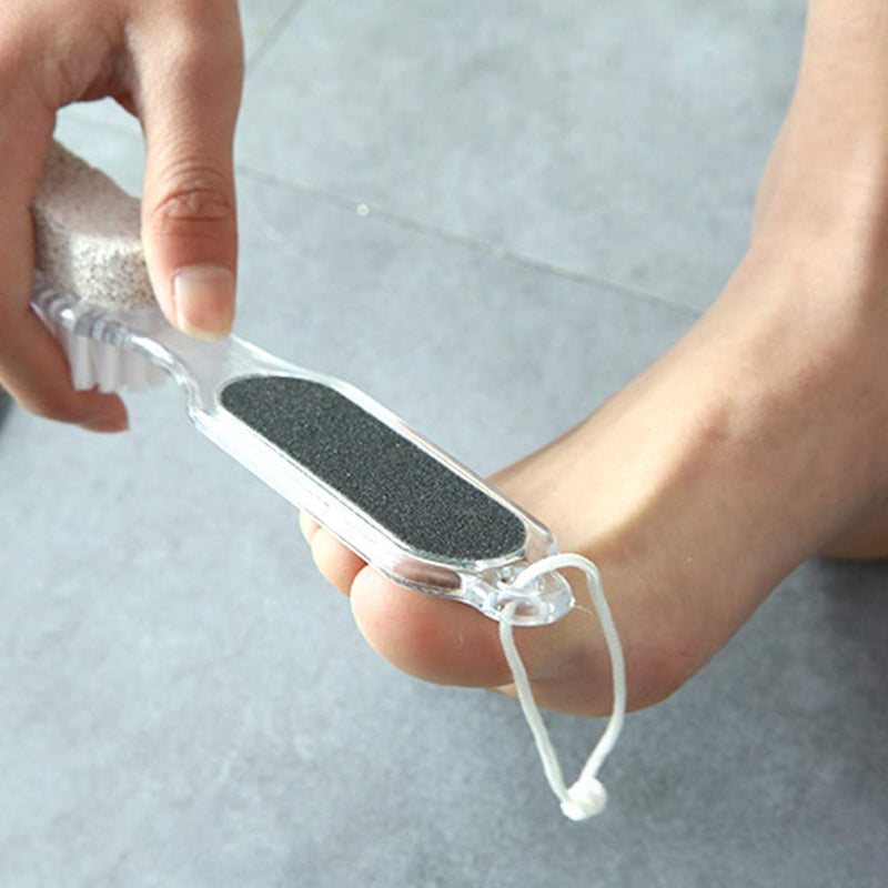 [Australia] - 2 Pack Foot File,4 in 1 Foot Care Combines with Pumice Stone Nail Brush Foot Rasp Callus Reducer for Hard Skin Removal 