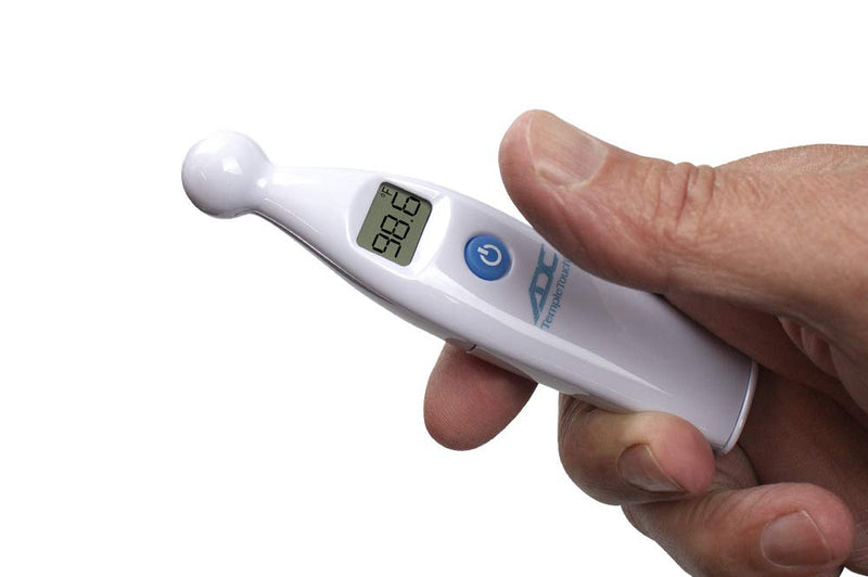 [Australia] - ADC Temple Touch Digital Fever Thermometer, Non Invasive and Quick Read, Suitable for Babies, Newborns, Kids, and Adults, Adtemp 427, White 427 Temple Touch Thermometer 