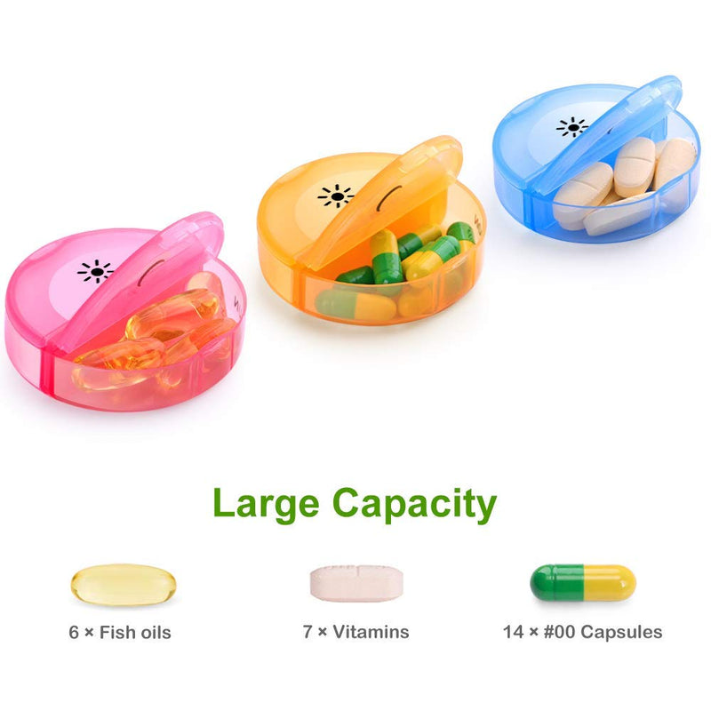 [Australia] - Amazon Brand – Eono Pill Organiser AM PM - 7 Day Weekly Pill Box Case with 14 Compartments, Medication Organiser for Travel Box - Proof Design 