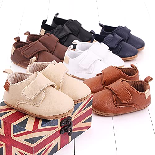[Australia] - Kenthy Baby Boys Girls Infant Sneakers Non-Slip Soft Rubber Sole Toddler Crib First Walking Shoes 0-6 Months Infant Beige 