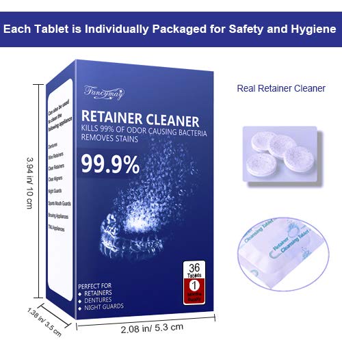 [Australia] - Retainer Cleaning Tablets - New Formulation (36 Tablets Pack, 1 Months Supply) 36 Count (Pack of 1) 