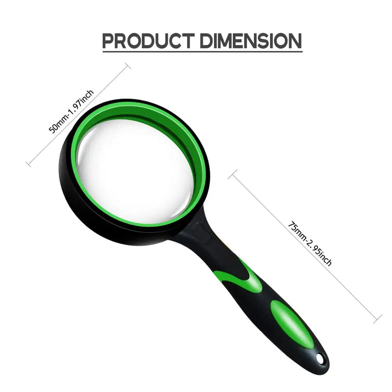 [Australia] - Magnifying Glass, 10X Handheld Reading Magnifier for Seniors & Kids, Non-Scratch Quality Glass Lens for Book Newspaper Reading, Classroom Science 