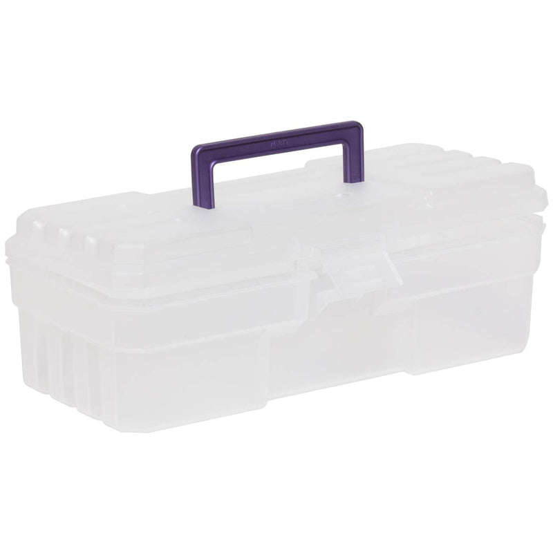 [Australia] - Akro-Mils 12-Inch ProBox Plastic Art Supply, Hobby or Craft Storage Toolbox, Model 09912CLPUR, (12-Inch x 5-1/2-Inch x 4-Inch), Clear 