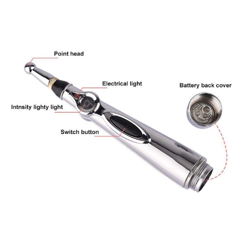 [Australia] - Coriver 5-in-1 Acupuncture Pen,Electronic Meridian Massage Pen Energy Pen,Body Heal Massager Therapy Instrument Pain Relief Massage Tool with 5 Massage Head 