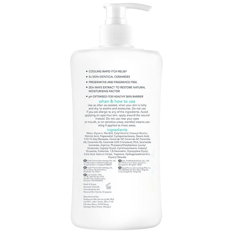 [Australia] - Suu Balm - Itch Relief Cream, Menthol & Ceramide Body Moisturiser - Eczema, Psoriasis, Dry, Sensitive Skin Treatment (350ml) 