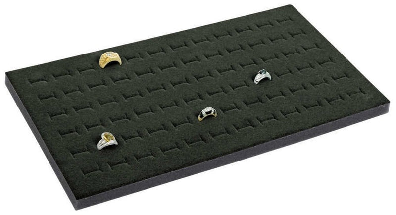[Australia] - The Display Guys ~ 6pcs Deluxe Black Velvet Ring Foam 72 Slot Jewelry Travel Ring Insert Display Pad Holder 
