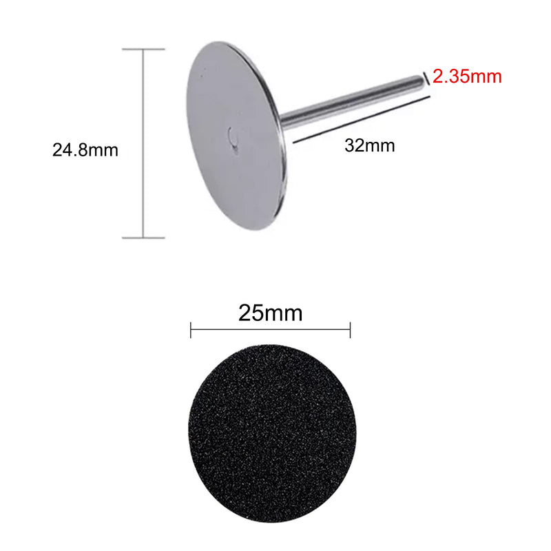 [Australia] - 100pcs Replaceable Sanding Paper with Disk 25mm Pedicure Sandpaper Nail Drill Bit Accessories Salon Foot Calluse Tool (HJ-NF037-80#) Hj-nf037-80# 