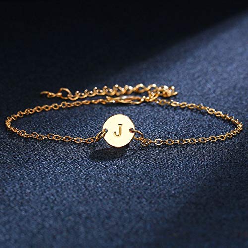 [Australia] - Osemind A-Z Initial Bracelet 26 Alphabet Letter Bracelet Anklets Gold Initial Bracelets for Women Girls Friendship Jewelry Gifts J 